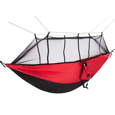Camping/ Garden Hammock with Mosquito Net Outdoor Furniture 1-2 Person Portable Hanging Bed Strength Parachute Fabric Hanging Bed Hunting Sleeping Swing