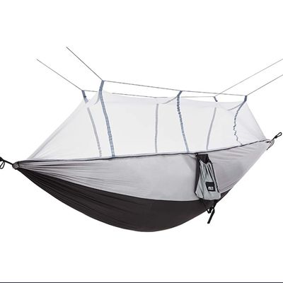Camping/ Garden Hammock with Mosquito Net Outdoor Furniture 1-2 Person Portable Hanging Bed Strength Parachute Fabric Hanging Bed Hunting Sleeping Swing