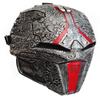 zhd Sith Acolyte Mask Thick Latex Helmet The Old Revan Cosplay Costume (Dark Gray Red), Medium, Silver view 2