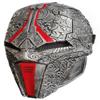 zhd Sith Acolyte Mask Thick Latex Helmet The Old Revan Cosplay Costume (Dark Gray Red), Medium, Silver view 3