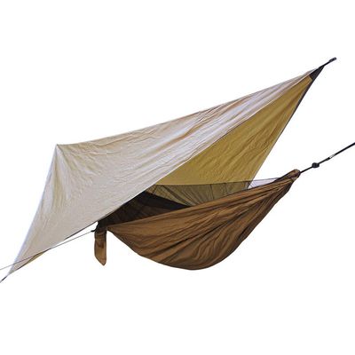 Portable Camping Hammock with Mosquito Net Rain Fly Tarp, Hammock Canopy Nylon Hammocks Single & Double Hammock Hiking Patio Furniture