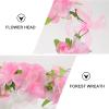 PRETYZOOM Pink Girls Wreath Headband Headpiece Headband Wreath Artificial Silk Rose for Kids Toddler view 3