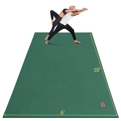 GXMMAT Large Yoga Mat 12'x6'/10'x6'/6'x8'(7mm), Extra Thick Workout Mats for Home Gym Flooring, Ultra Comfortable Non-Slip Quick Resilient Barefoot Wide Exercise Mat for Pilates, Stretching,Meditation