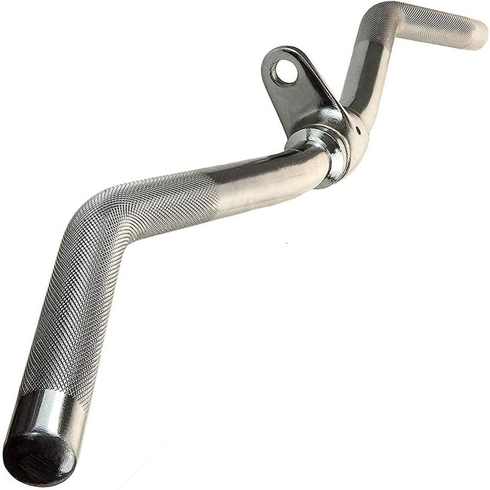 JWW Rotating Straight Bar Bodybuilding Cable Attachment Tricep Press Down Bar LAT Pulldowns Accessories Handgrips Revolving Hanger