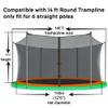 14Ft Trampoline Net Replacement with 6 Caps, Trampoline Net Fit for 14Ft Round-6 Straight Poles(Not Include Poles) view 3