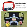 Soccer Goals Hua Outdoor Garden Football Goal for Children's Sports Training, Indoor and Outdoor 2 in 1 Folding Portable Football Training Kit, 110x75x75cm view 2