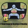 Soccer Goals Hua Outdoor Garden Football Goal for Children's Sports Training, Indoor and Outdoor 2 in 1 Folding Portable Football Training Kit, 110x75x75cm view 3