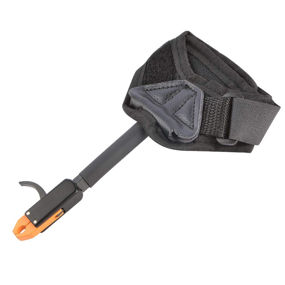 ZSHJGJR Archery Bow Release Aid Compound Bow Release Children Release Thumb Trigger Caliper Wrist Release Nylon Strap Quick Release for Youth Practice Training (Orange)
