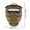 Tactical Mask Airsoft Masks, for Airsoft BB Hunting, CS Game Full Face Tactical Gear, Impact Resistant with Goggles, Motocross Skiing Outdoor Activities view 2