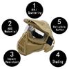 Tactical Mask Airsoft Masks, for Airsoft BB Hunting, CS Game Full Face Tactical Gear, Impact Resistant with Goggles, Motocross Skiing Outdoor Activities view 3