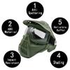 Tactical Mask Airsoft Masks, for Airsoft BB Hunting, CS Game Full Face Tactical Gear, Impact Resistant with Goggles, Motocross Skiing Outdoor Activities view 3