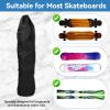 Cyrank Skateboard Backpack, Foldable Skate Board Carry Bag Waterproof Skateboard Bag Backpack Portable Longboard Handy Storage Organizer Longboard Bag view 2