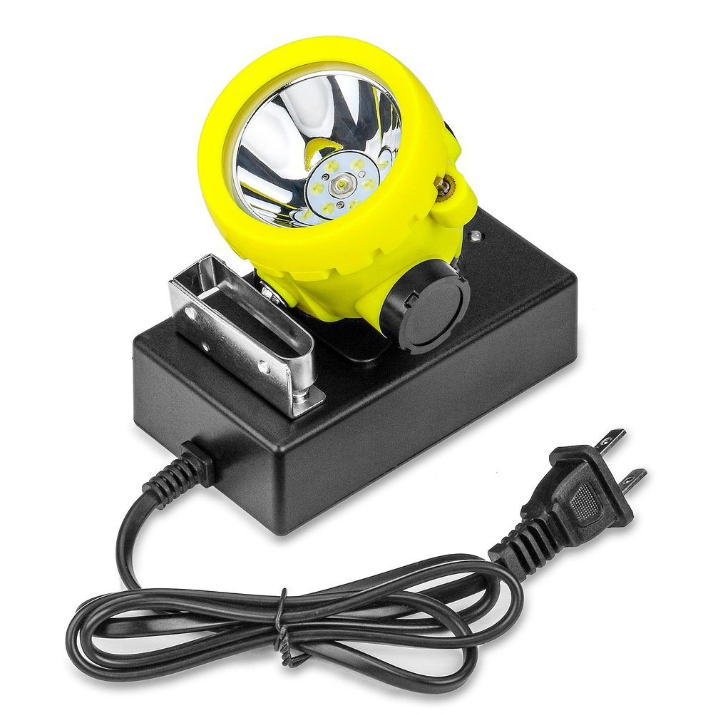 Yongkist Safety Mining Light Headlamp Explosion Proof Coal Miner Headlight Mining Light Waterproof Coon Hunting Lights Rechargeable Coal Work Light for Hard hat (Yellow)