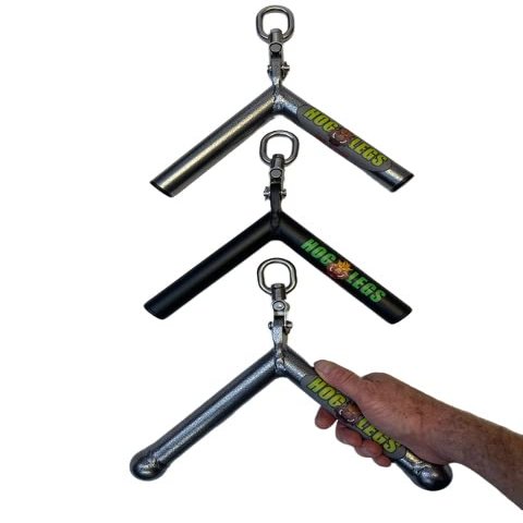 HOG LEGS Pork Chop Slim 1-1/4" Bar for Triceps - 'Live Action' Triceps Workout Bar - Tricep Attachment Unleashes Muscle - Be a Tricep Bar Rock Star - Extreme Duty Tricep Press Down Bar