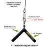 HOG LEGS Pork Chop Slim 1-1/4" Bar for Triceps - 'Live Action' Triceps Workout Bar - Tricep Attachment Unleashes Muscle - Be a Tricep Bar Rock Star - Extreme Duty Tricep Press Down Bar view 2