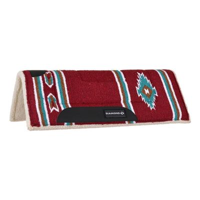 Reinsman Circle Y Diamond R Saddle Pads, Square Fleece Pony Pad-Red (106-BB7-RDF)