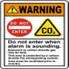 The Sign Studio - 10 x 14 - Warning. Do not Enter When Alarm is Sounding. Exposure to Carbon Dioxide Gas May be Fatal. This Area is Protected by a Carbon Dioxide fire extinguishing. view 1