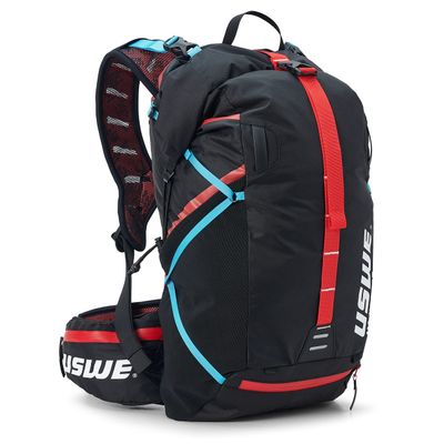 USWE Hajker 30L, Hiking Backpack, Adventure Daypack with Waterproof Rolltop, for Bike, Speed Hiking, Mountaineering, for Men and Women, Black