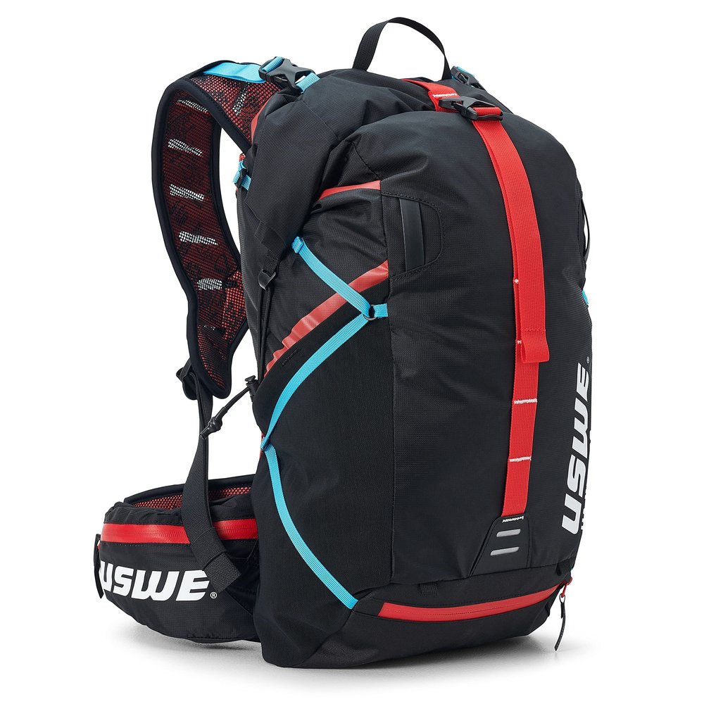USWE Hajker 30L, Hiking Backpack, Adventure Daypack with Waterproof Rolltop, for Bike, Speed Hiking, Mountaineering, for Men and Women, Black