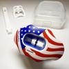 COOLLO SPORTS Lip Guard Mouthguard 2-in-1 Transformer Pacifier Football Mouthpiece Sports Lip Protector for Adults & Youth USA Flag & Fangs Mouthpiece (Case Included) (American Flag (Two Layers)) view 2