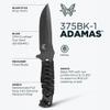 Benchmade - Fixed Adamas Tactical Knife, Drop-Point Blade with Black Paracord Handle (375BK-1) view 2