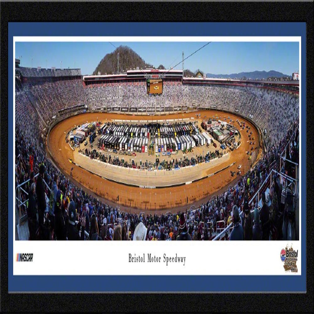 Bristol Motor Speedway, Dirt Race - 42x15.5-inch Single Mat, Select Framed Picture by Blakeway Panoramas