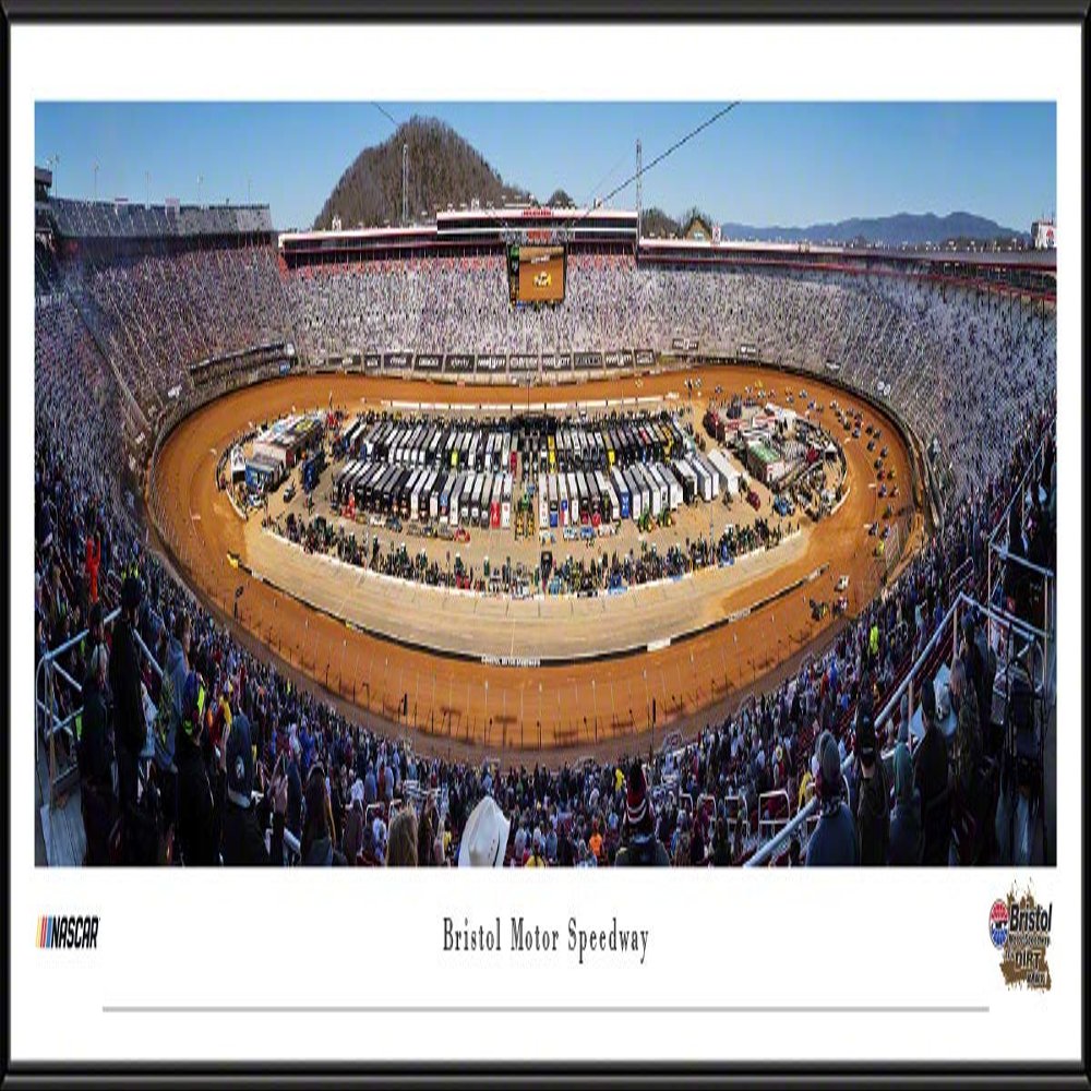 Bristol Motor Speedway, Dirt Race - 40.25x13.75-inch Standard Framed Print by Blakeway Panoramas