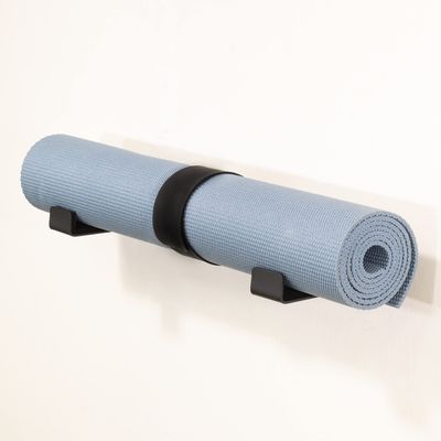StoreYourBoard Yoga Mat Holder Wall Mount Shelf Workout Mat Storage Rack for Yoga Accessories, Foam Rollers, Resistance Bands & Fitness Gear, Home Gym Organizer for Multiple Mats - Holds Up To 30lbs