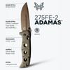 Benchmade - Adamas Tactical Knife, Plain Edge, Drop-Point Blade with Olive Drab Green G10 Handle (275FE-2) view 2