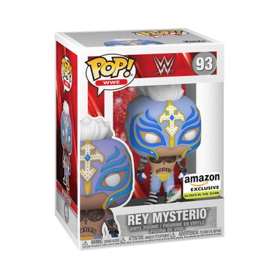 Funko POP WWE: Rey Mysterio, Glow in The Dark, Amazon Exclusive, Multicolor, (58784)