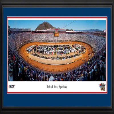 Bristol Motor Speedway, Dirt Race - 44x18-inch Double Mat, Deluxe Framed Picture by Blakeway Panoramas
