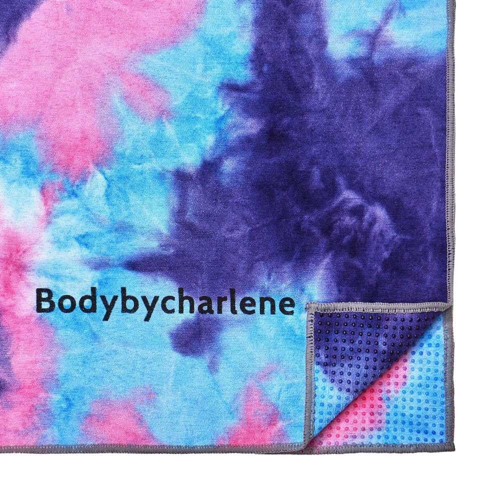 Bodybycharlene - Yoga Towel Super Soft, Sweat Absorbent, Non-Slip, 72X24 inch (Ink)