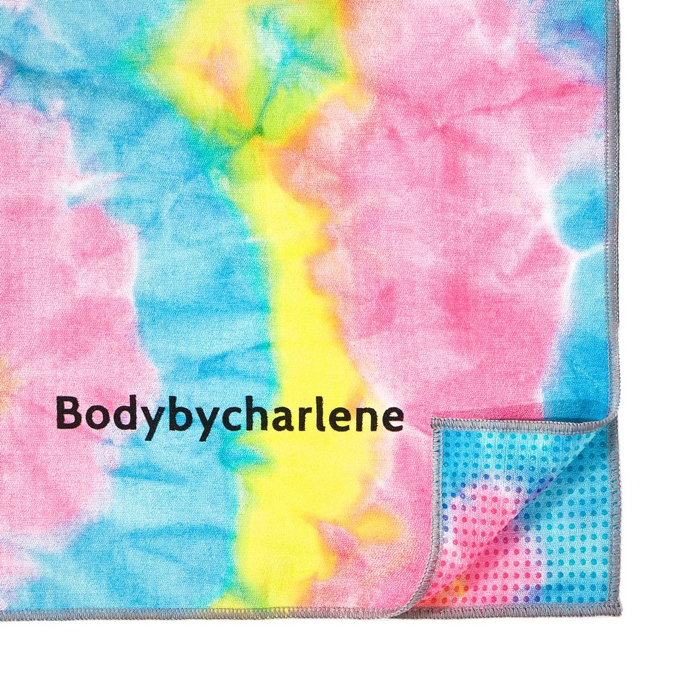 Bodybycharlene - Yoga Towel Super Soft, Sweat Absorbent, Non-Slip, 72X24 inch (Chrysanthemum)