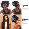 Extra Large Swim Cap for Braids and Dreadlocks Afro Hair Weaves Long Hair, Waterproof Silicone Cover Ear Bath Pool Shower Swimming Cap for Women Men Youth Adult Kids Girl to Keep Hair Dry, Black view 2