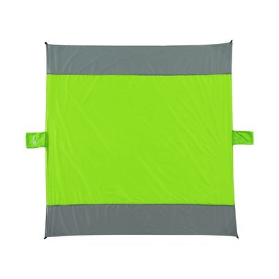 Dejaroo - Beach Blanket, Nylon Sandproof Beach Mat, Lightweight and Extra Large Picnic Blankets for The Beach, Compact and Foldable Picnic Mat with Pouch and Pegs, 90 x 108 Inches, Green and Gray