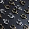 Acxico 100Pcs Tibetan Silver Lucky Dainty Horse Shoe Charms 12mm Jewellery Beading view 2