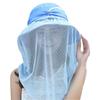 Felice Sun UV Protection Sunhat with Mesh Veil Head Net Hat for Fishing Cycling Hiking Camping Light Blue, One Size view 1