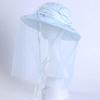 Felice Sun UV Protection Sunhat with Mesh Veil Head Net Hat for Fishing Cycling Hiking Camping Light Blue, One Size view 2