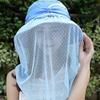 Felice Sun UV Protection Sunhat with Mesh Veil Head Net Hat for Fishing Cycling Hiking Camping Light Blue, One Size view 3