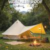 DANCHEL OUTDOOR Waterproof Bell Tent Awning Camping Tarp  Portable Entrance 4 Season Canopy Cover with 6.5ft Poles, Khaki 13x9.8ft Glamping Accessories view 2