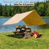DANCHEL OUTDOOR Waterproof Bell Tent Awning Camping Tarp  Portable Entrance 4 Season Canopy Cover with 6.5ft Poles, Khaki 13x9.8ft Glamping Accessories view 3