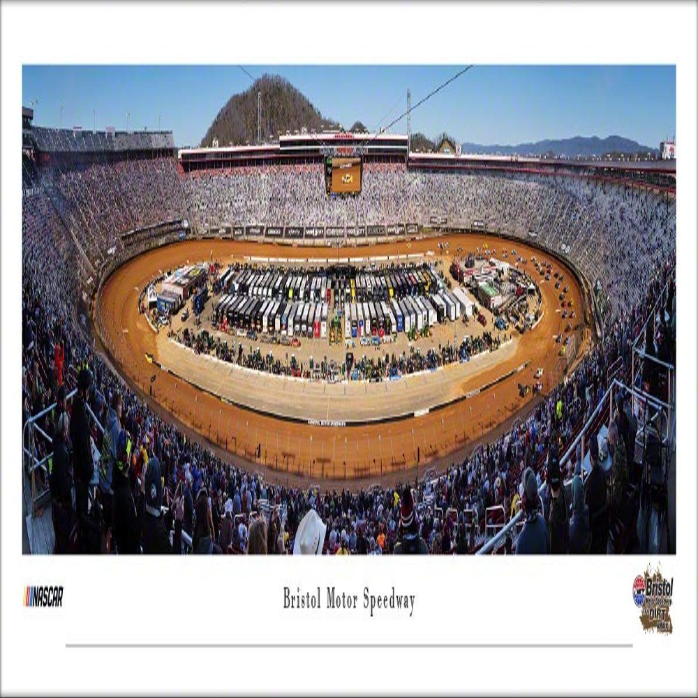 Bristol Motor Speedway, Dirt Race - Unframed 40 x 13.5 Poster by Blakeway Panoramas
