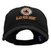 Black Rock Flame Embroidered Unstructured Cotton Twill Cap - Black OSFM view 1