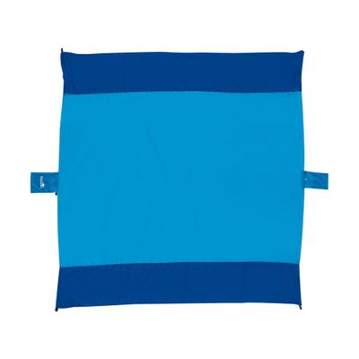Dejaroo - Beach Blanket, Nylon Sandproof Beach Mat, Lightweight and Extra Large Picnic Blankets for The Beach, Compact and Foldable Picnic Mat with Pouch and Pegs, 90 x 108 Inches, Blue