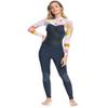 Roxy Womens 3/2 Syncro Back Zip GBS Wetsuit - Jet Grey/Coral Flame/Temple Gold | 4 view 1