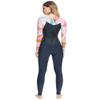 Roxy Womens 3/2 Syncro Back Zip GBS Wetsuit - Jet Grey/Coral Flame/Temple Gold | 4 view 3