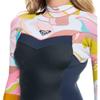 Roxy Womens 3/2 Syncro Back Zip GBS Wetsuit - Jet Grey/Coral Flame/Temple Gold | 4 view 4