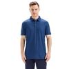 Golf Shirts for Men Dry Fit Short Sleeve Print Performance Moisture Wicking Polo Shirt Navy Leaf view 2