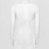 ACSUSS Women Mesh Gloves Tops Sun Protection Long Sleeve Open Front Buckle Crop Top Clubwear White Medium view 4