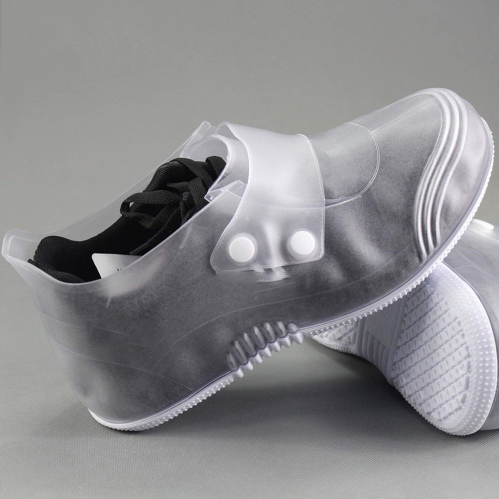 YXYECEIPENO Rain Shoe Cover Men's and Women's Shoe Covers Waterproof Rain Pull-Resistant, High-Elastic Silicone Material Soft, Tough and Easy to Wear (Color : Clear, Size : Small)